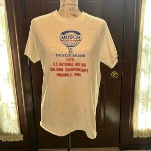 Single Stitch 1978 Busch Hot Air 🎈 Vintage XL (fits modern medium) T-shirt